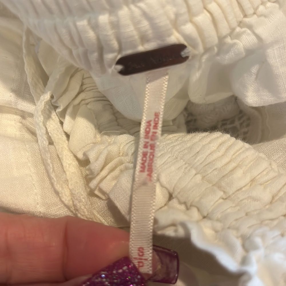FREE PEOPLE Sounds of Summer White Cotton Tunic, S! - Picture 6 of 10